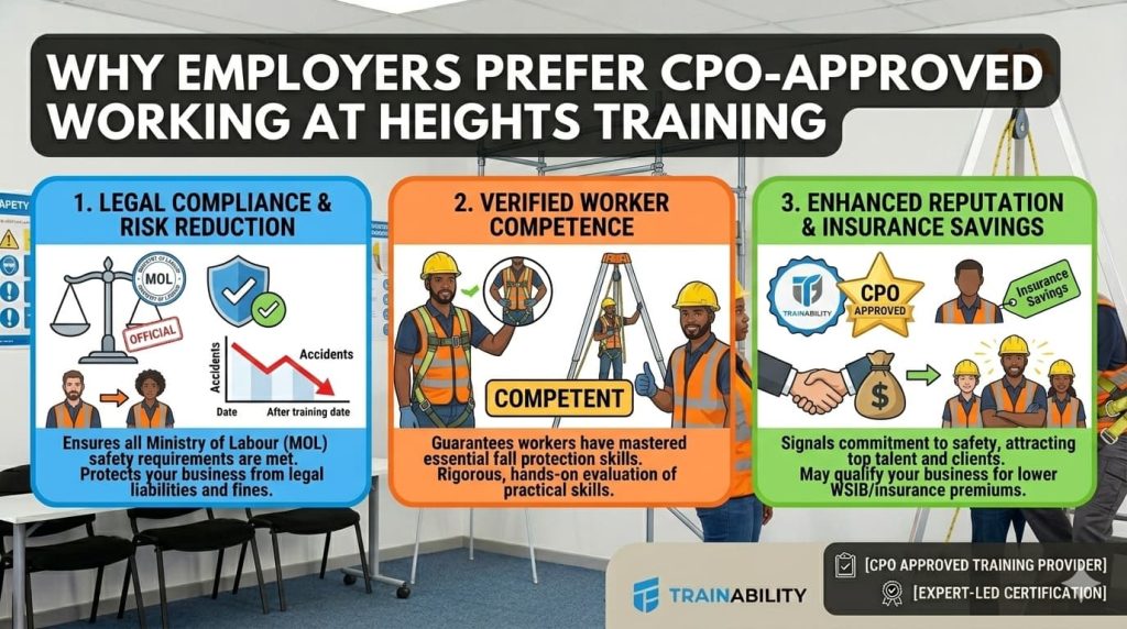Why Employers Prefer CPO-Approved Working at Heights Training